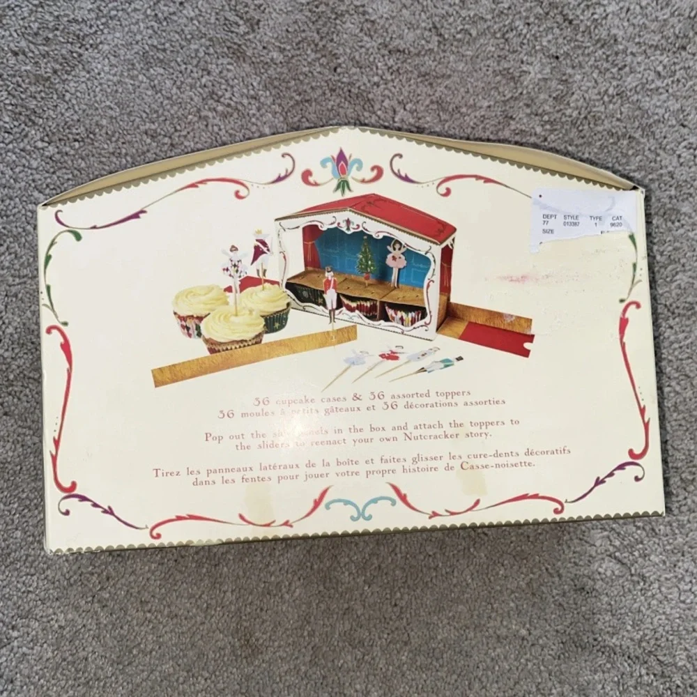 Meri Meri Nutcracker Ballet Christmas Cupcake Liners & Topper‎ Picks Kit